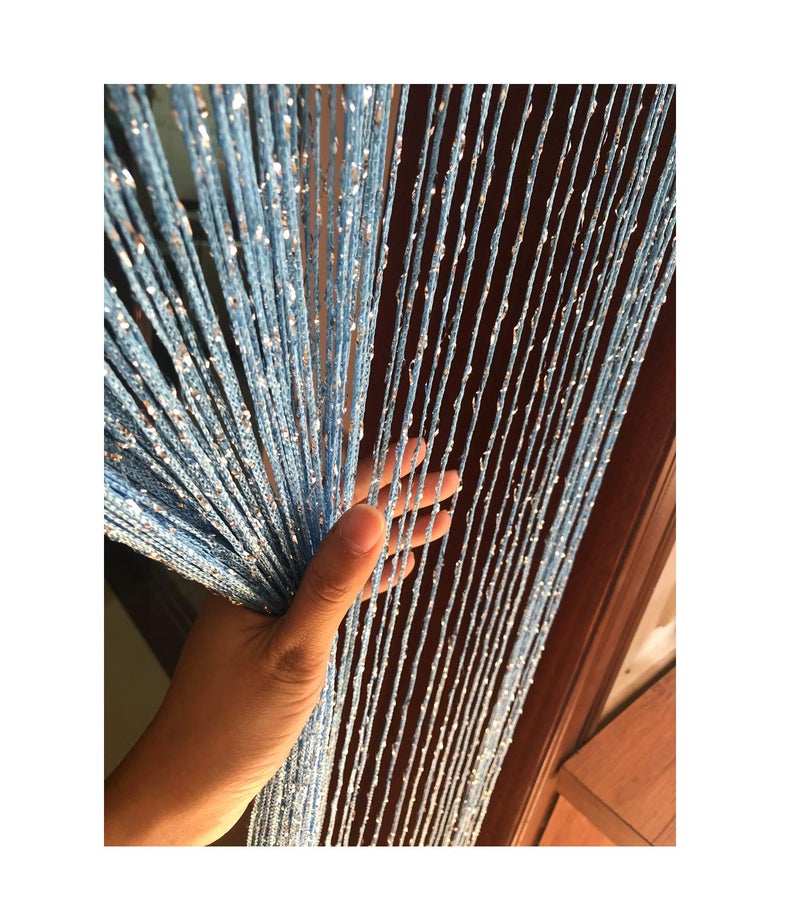 Eyotool 1x2 M Door String Curtain Rare Flat Thread Fringe Panel Room Divider Cute Strip Tassel for Wedding Coffee House Restaurant Parts - Image 1